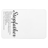 世界最高の義理の父親、ステップダッドの定義スクリプト マグネット (横)