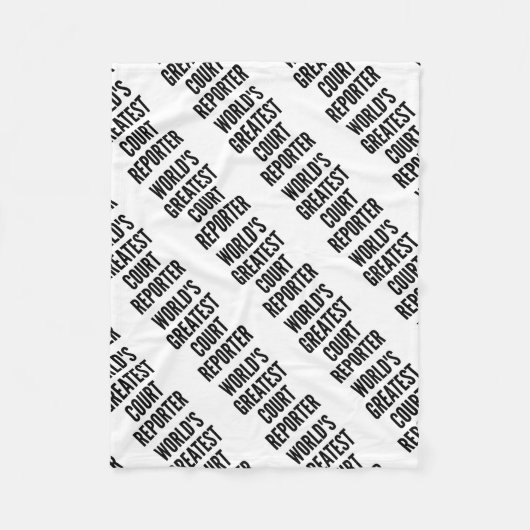 世界最高の裁判所記者 フリースブランケット (正面)