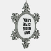 世界最高の警備員 スノーフレークピューターオーナメント (左)