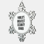 世界最高の警備員 スノーフレークピューターオーナメント (右)