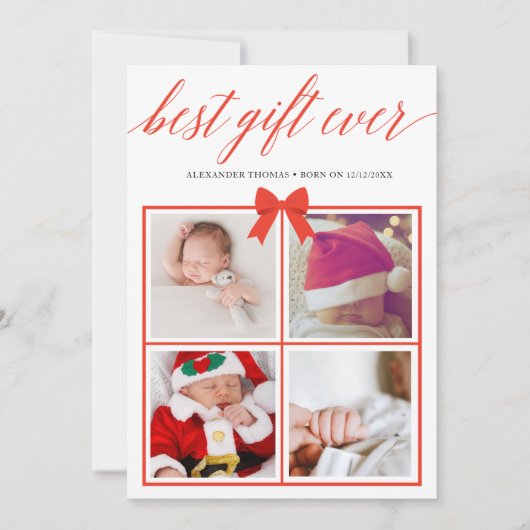 世界最高の贈り物 複数写真対応 フラットホリデーカード シーズンカード (正面)
