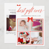 世界最高の贈り物 複数写真対応 フラットホリデーカード シーズンカード (正面/裏面)