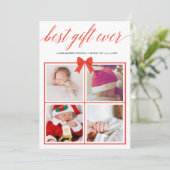 世界最高の贈り物 複数写真対応 フラットホリデーカード シーズンカード (スタンド正面)