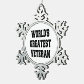 世界最高の退役軍人 スノーフレークピューターオーナメント (右)