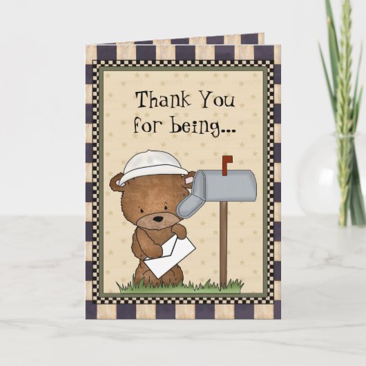 世界最高の郵便配達員カードに感謝 サンキューカード (正面)