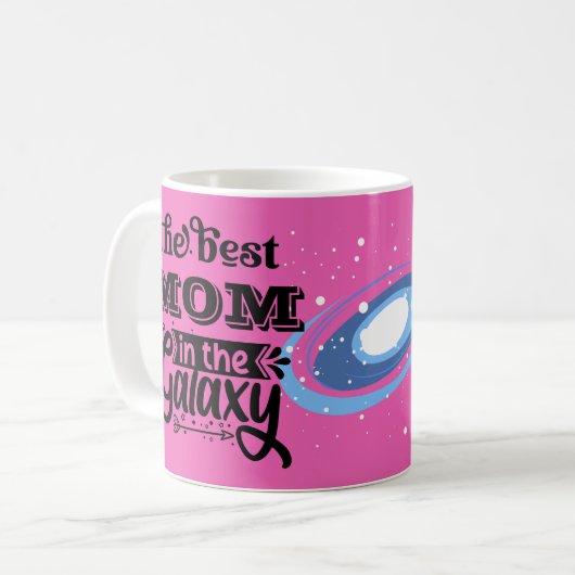 世界最高の銀河系トロフィーの母素晴らし母 コーヒーマグカップ (正面左)
