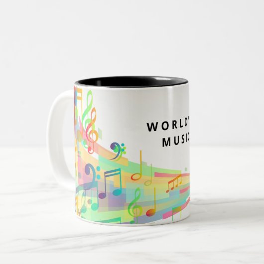 世界最高の音楽先生ギフト ツートーンマグカップ (正面左)
