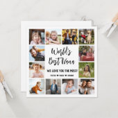 世界最高のNana孫たち12枚写真コラージュ カード (正面/裏面インサイチュ)