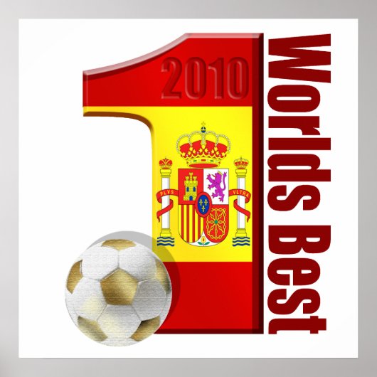 世界最高のNo1スペイン世界チャンピオン ポスター (正面)