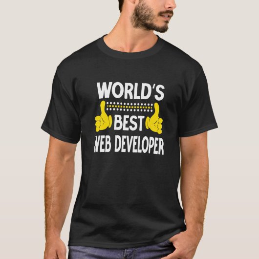 世界最高のWeb開発者 仕事の称号 ウェブデベロッパー Tシャツ (正面)