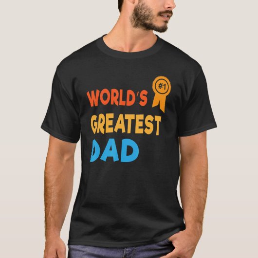 世界最高パパ父の日のジョーク番号1 B Tシャツ (正面)