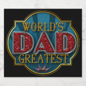 世界最高パパ ビールラベル (シングルラベル)