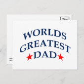 世界最高パパ ポストカード (正面/裏面)