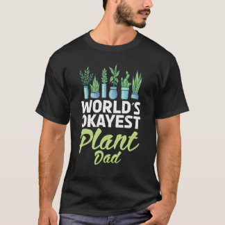 世界有数の植物パパ園芸花の植物 Tシャツ