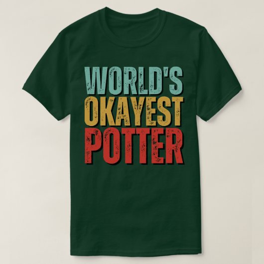 世界有数の陶芸陶磁器の贈りおもしろい物 Tシャツ (デザイン正面)