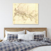 世界東半球の地図 キャンバスプリント (インサイチュ (寝室))