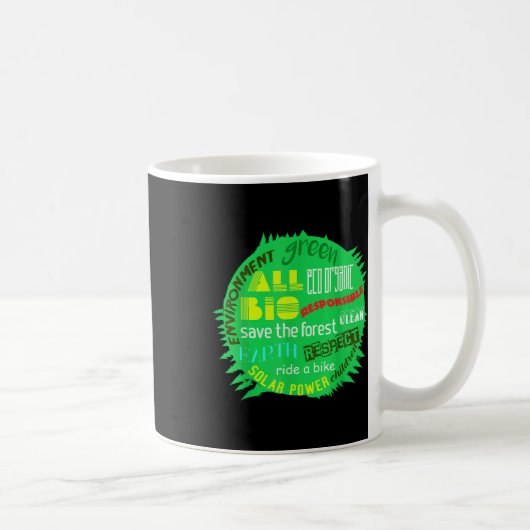 世界森林周辺の環境保護L コーヒーマグカップ (右)