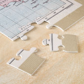 世界欧州植民地1908年アンティーク地図 ジグソーパズル (側面)