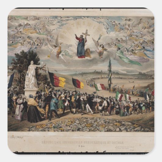 世界民主共和国， 1848 スクエアシール (正面)