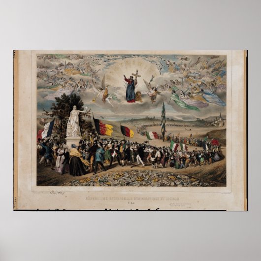 世界民主共和国， 1848 ポスター (正面)