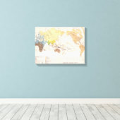 世界民族誌地図 キャンバスプリント (インサイチュ (ウッドフロア))