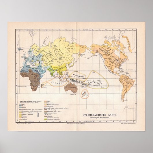世界民族誌地図 ポスター (正面)