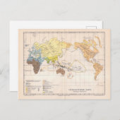 世界民族誌地図 ポストカード (正面/裏面)