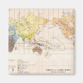 世界民族誌地図 マグネット (正面)