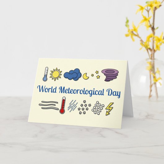 世界気象日 カード (黄色い花)