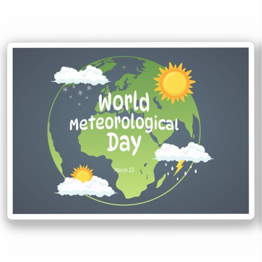 世界気象日 シール (正面)