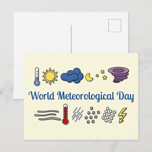 世界気象日 ポストカード (正面/裏面)