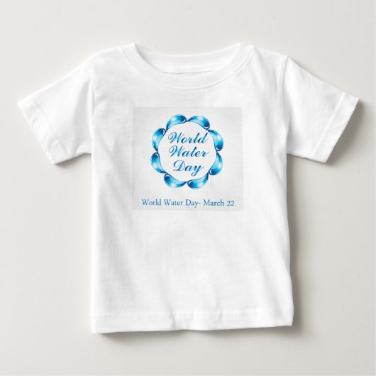 世界水の日3月22日 ベビーTシャツ (正面)