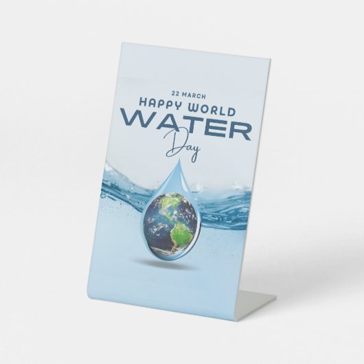 世界水の日 台座サイン (正面)