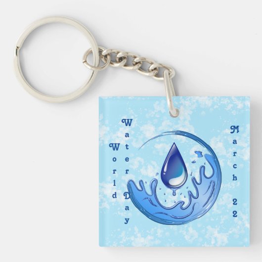 世界水救日水救土土 キーホルダー (正面)