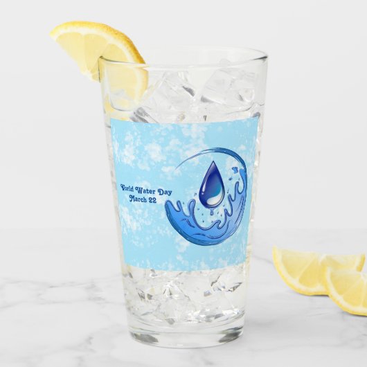 世界水救日水救土土 タンブラーグラス (アイス正面)