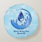 世界水救日水救土土 ラウンドクッション (裏面)