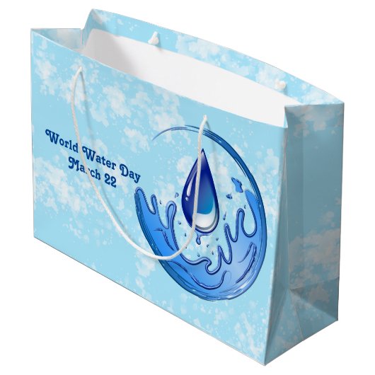 世界水救日水救土土 ラージペーパーバッグ (裏面アングル)