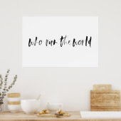 世界水走色のタイポグラフィポスター ポスター (キッチン)