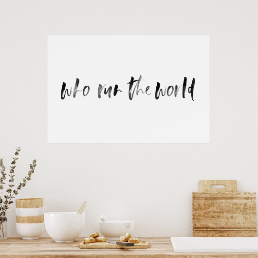 世界水走色のタイポグラフィポスター ポスター (キッチン)