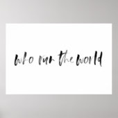 世界水走色のタイポグラフィポスター ポスター (正面)