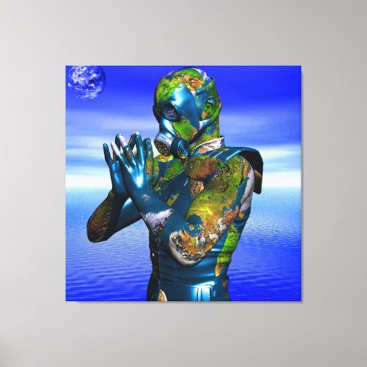 世界汚染 キャンバスプリント (正面)