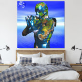 世界汚染 キャンバスプリント (インサイチュ (寝室))