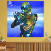 世界汚染 キャンバスプリント (インサイチュ (リビング))