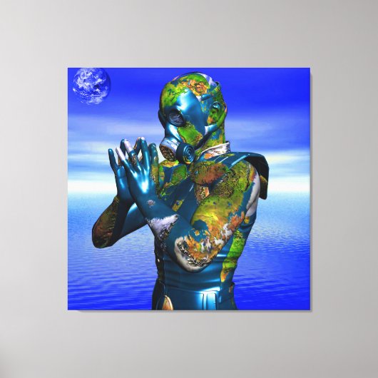 世界汚染 キャンバスプリント (正面)