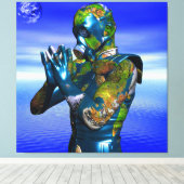 世界汚染 キャンバスプリント (インサイチュ (ウッドフロア))