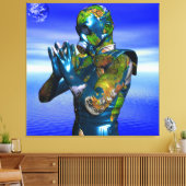 世界汚染 キャンバスプリント (インサイチュ (リビング))