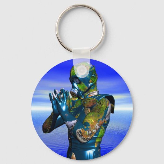 世界汚染 キーホルダー (正面)