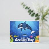 世界海洋の日2023年6月8日マリンライフ ポストカード (スタンド正面)