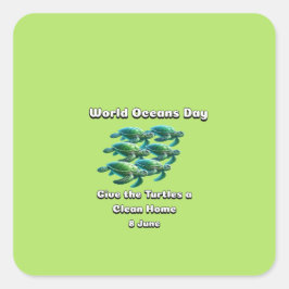 世界海洋の日 スクエアシール