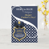 世界父最高の日の警察官パパ カード (黄色い花)